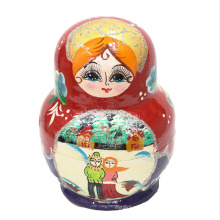 cara muñecas 3d muñeca matryoshka tradicional para juegos de niños